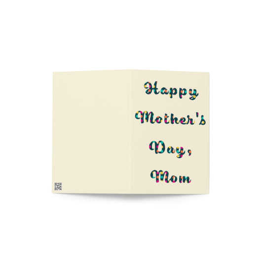 Funny & heartfelt Mother's Day card – "Thanks 4 Everything Mom" – 4×6 outside view