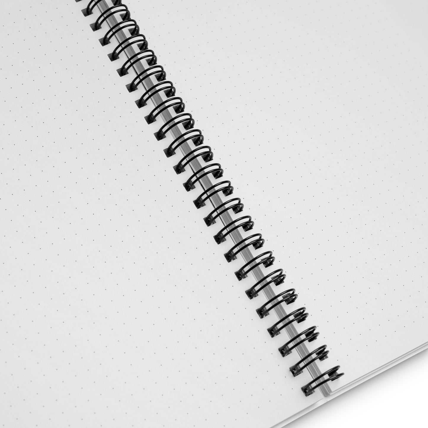 New Day New Year New Beginning Journal – interior view showing clean dotted pages lying flat with black wire-o binding – ideal for writing, sketching, manifesting and mapping ideas | JAMILLIAH'S WISDOM IS TIMELESS SHOP